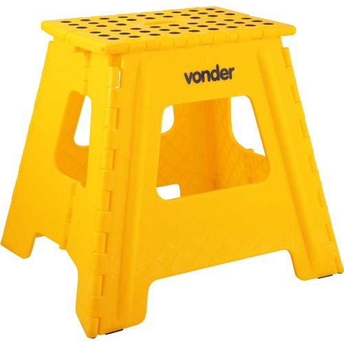 Banqueta plástica dobrável amarela 360 mm Banqueta plástica dobrável amarela 360 mm