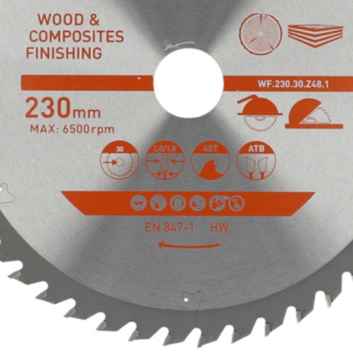 Disco de serra para madeira 230 x 30 mm 48 dentes - Clipper