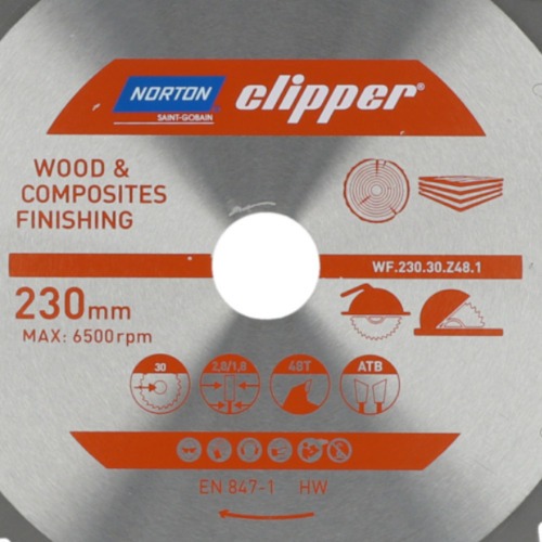Disco de serra para madeira 230 x 30 mm 48 dentes - Clipper