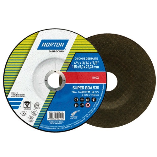 Disco de desbaste para metal 4.1/2 x 3/16 x 7/8