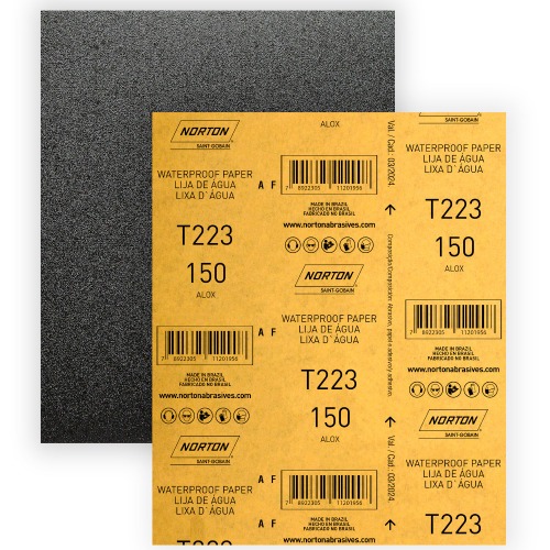 Folha de lixa D'água 225 x 275 mm - T223 Folha de lixa D'água 225 x 275 mm - T223