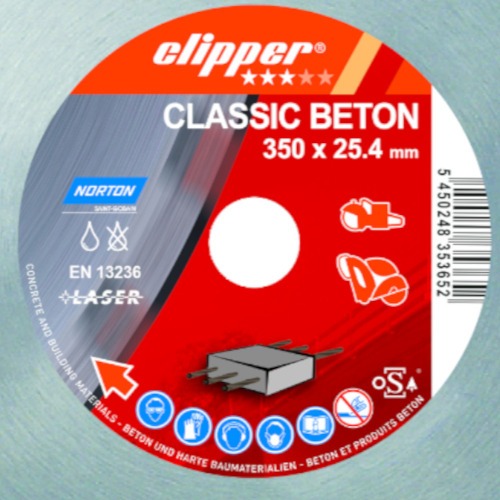 Disco diamantado Segmentado 350 x 25,4 mm - Classic Beton Cliper Disco diamantado Segmentado 350 x 25,4 mm - Classic Beton Cliper