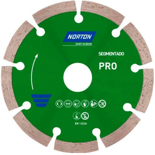 Disco diamantado segmentado 180 x 22,23 mm para concreto Disco diamantado segmentado 180 x 22,23 mm para concreto