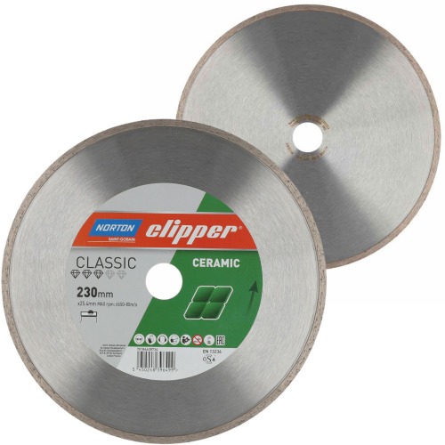 Disco diamantado liso para porcelanato 230 x 25,4 mm - Clipper Disco diamantado liso para porcelanato 230 x 25,4 mm - Clipper