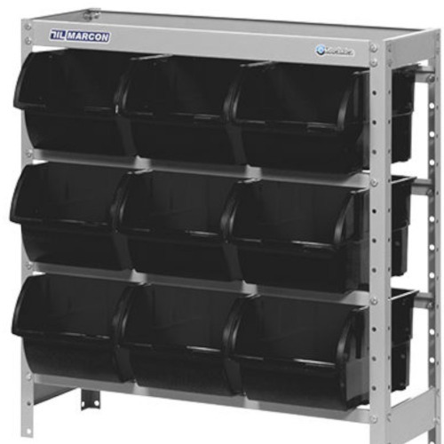 Estante met�lica com 9 gavetas n� 7 preta - EM9/7P