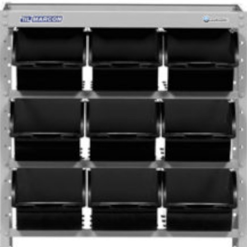 Estante met�lica com 9 gavetas n� 7 preta - EM9/7P