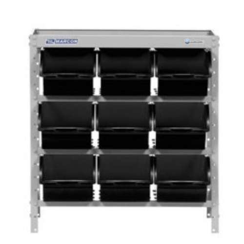 Estante met�lica com 9 gavetas n� 7 preta - EM9/7P