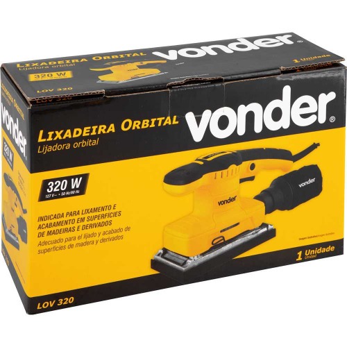 Lixadeira orbital 320W 93 x 185 mm com coletor de pó e acessórios - LOV 320 110V Lixadeira orbital 320W 93 x 185 mm com coletor de pó e acessórios - LOV 320 110V