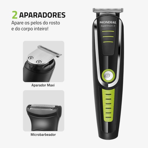 Aparador de pelos 6 em 1 Super Groom - BG-04 110V/220V Aparador de pelos 6 em 1 Super Groom - BG-04 110V/220V