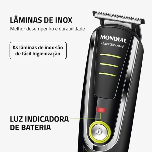 Aparador de pelos 6 em 1 Super Groom - BG-04 110V/220V Aparador de pelos 6 em 1 Super Groom - BG-04 110V/220V