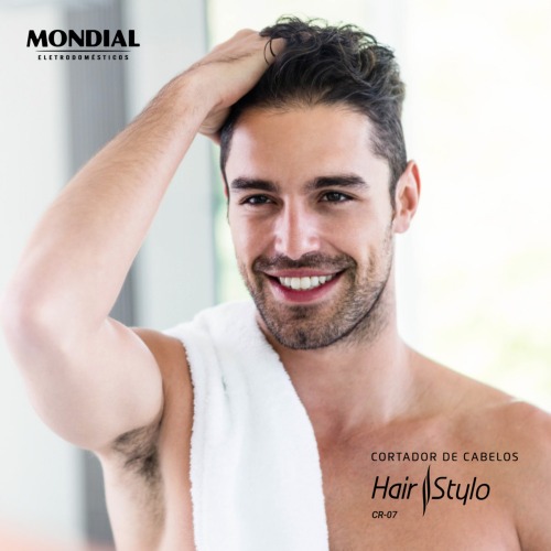 Máquina de cortar cabelo com 4 pentes e acessórios Hair Stylo - CR-07 110V Máquina de cortar cabelo com 4 pentes e acessórios Hair Stylo - CR-07 110V