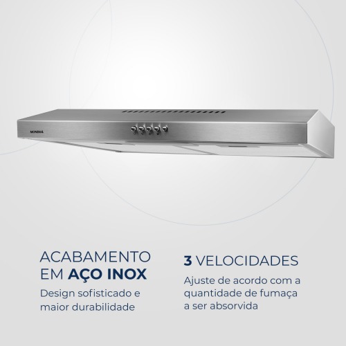 Depurador de ar em a�o inox 60 cm 3 velocidades - DP60-01  220V