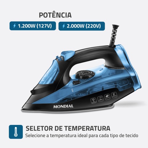 Ferro de passar a vapor 2000 watts - F-53  220V
