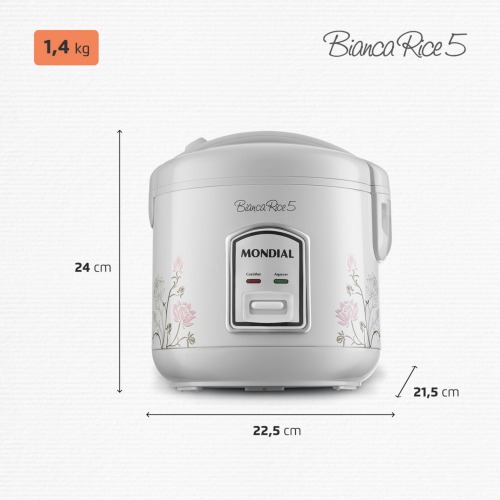 Panela el�trica de arroz 5 x�caras Bianca Rice - NPE-05-5X  220V