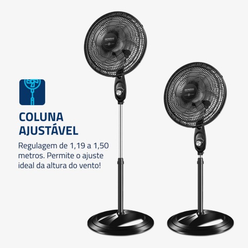 Ventilador de coluna 40 cm 6 pás Super Power - VSP-40C-NB 220V Ventilador de coluna 40 cm 6 pás Super Power - VSP-40C-NB 220V