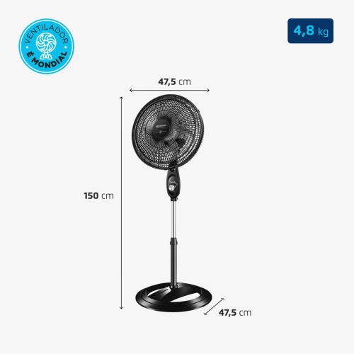 Ventilador de coluna 40 cm 6 pás Super Power - VSP-40C-NB 220V Ventilador de coluna 40 cm 6 pás Super Power - VSP-40C-NB 220V