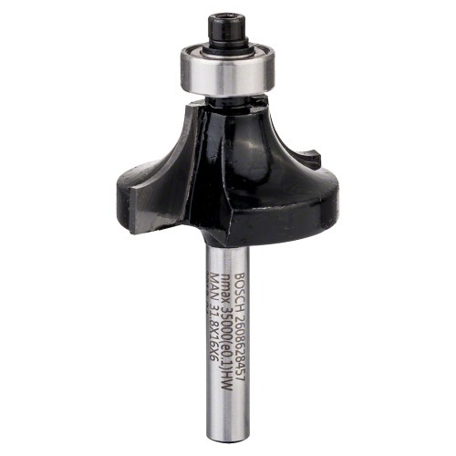 Fresa para madeira com rolamento 12,7 haste de 6 mm - Standard