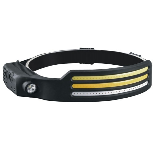 Lanterna de cabe�a recarreg�vel 3 LEDs COB 500 l�mens - BOM-4008