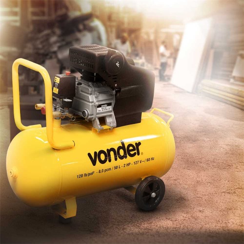 Compressor de ar 7,3 pés 50 litros 2 hp - MCV50 220V Compressor de ar 7,3 pés 50 litros 2 hp - MCV50 220V