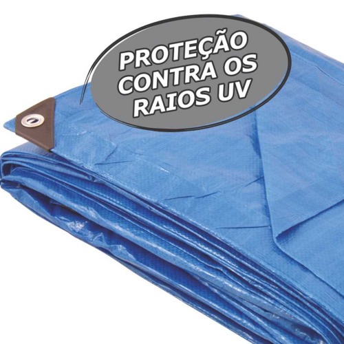 Lona refor�ada de polietileno azul 12 m x 4 m