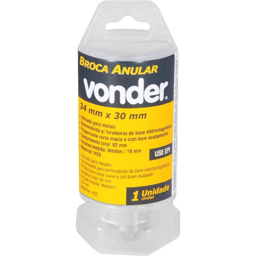 Broca anular encaixe Weldon 34 mm x 30 mm Broca anular encaixe Weldon 34 mm x 30 mm