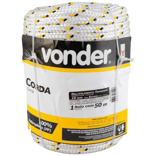 Corda multifilamento tran�ada 10 mm rolo com 50 metros