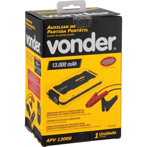 Auxiliar de partida portátil 600A 12 volts - APV 13000 Auxiliar de partida portátil 600A 12 volts - APV 13000