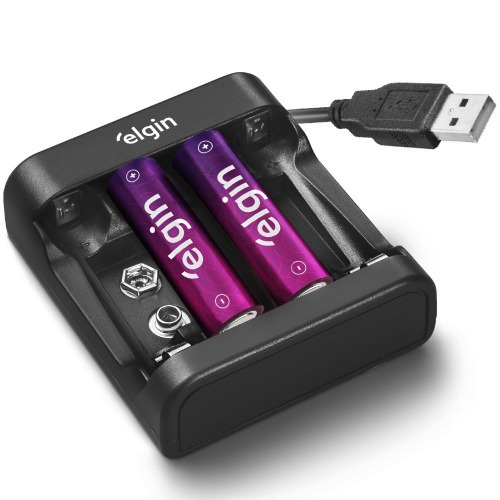 Carregador para pilhas AA/AAA e bateria 9V com cabo USB -SCUSB Carregador para pilhas AA/AAA e bateria 9V com cabo USB -SCUSB
