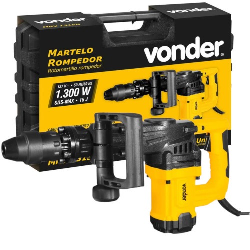 Martelo Rompedor 1300 watts 15 joules SDS Max com maleta - MRV1315 110V Martelo Rompedor 1300 watts 15 joules SDS Max com maleta - MRV1315 110V