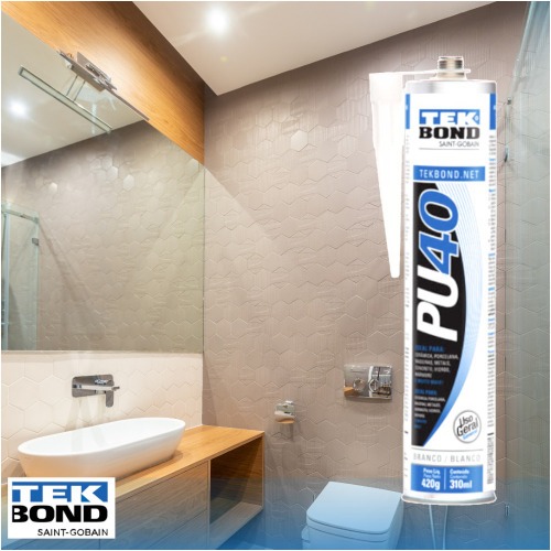 Adesivo selante PU branco cartucho 310ml - PU40