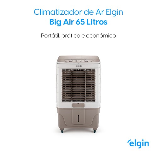 Climatizador de ar evaporativo port�til 182 Watts 65L 60m� - Big Air  220V