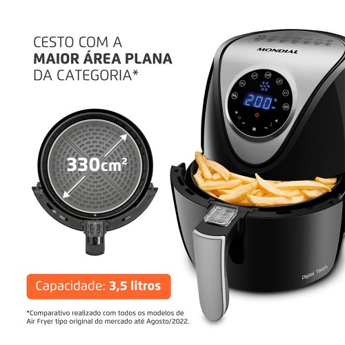 Fritadeira elétrica sem óleo Air Fryer 3,5L 1.500 Watts - AF-30-DI 220V Fritadeira elétrica sem óleo Air Fryer 3,5L 1.500 Watts - AF-30-DI 220V