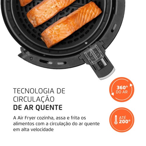 Fritadeira elétrica sem óleo Air Fryer 3,5L 1.500 Watts - AF-30-DI 220V Fritadeira elétrica sem óleo Air Fryer 3,5L 1.500 Watts - AF-30-DI 220V