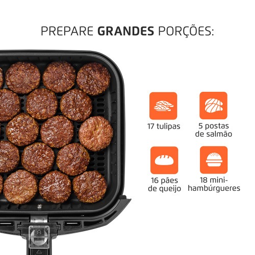 Fritadeira el�trica sem �leo Air Fryer 5L 1900W Grand Family Inox - AFN-50-BI  220V