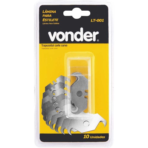 Lâmina para estilete trapezoidal corte curvo com 10 peças Lâmina para estilete trapezoidal corte curvo com 10 peças