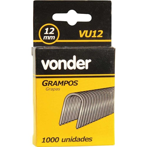 Grampo tipo U 12 mm para grampeador manual caixa com 1000 pe�as