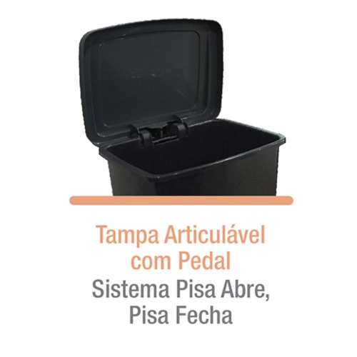 Lixeira plástica 35 litros com pedal Lixeira plástica 35 litros com pedal