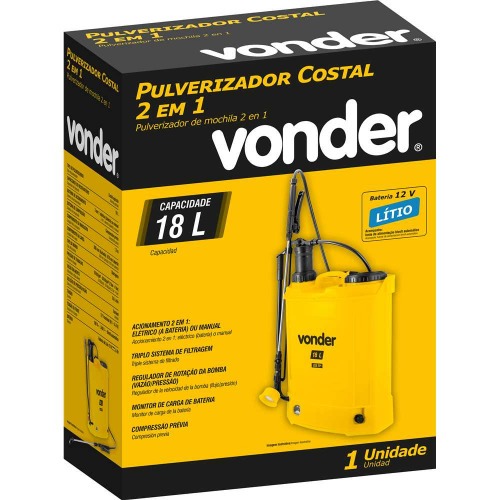 Pulverizador costal bateria 12V e manual 18 litros  110V/220V