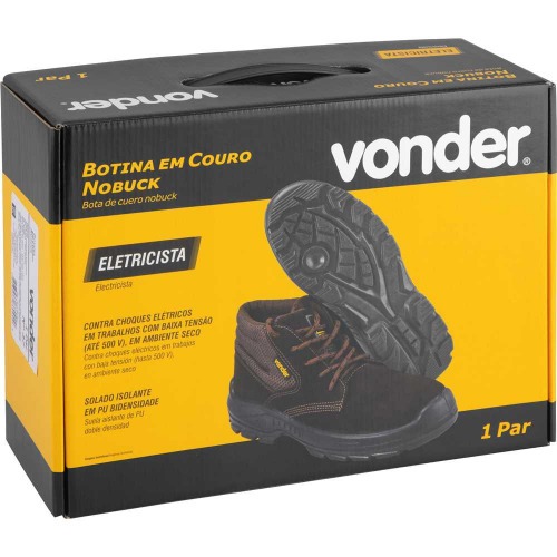 Botina em couro nobuck com cadar�o sem biqueira