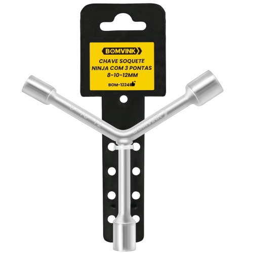 Chave 3 pontas soquetes ninja 8 x 10 x 12mm - BOM-1224 Chave 3 pontas soquetes ninja 8 x 10 x 12mm - BOM-1224