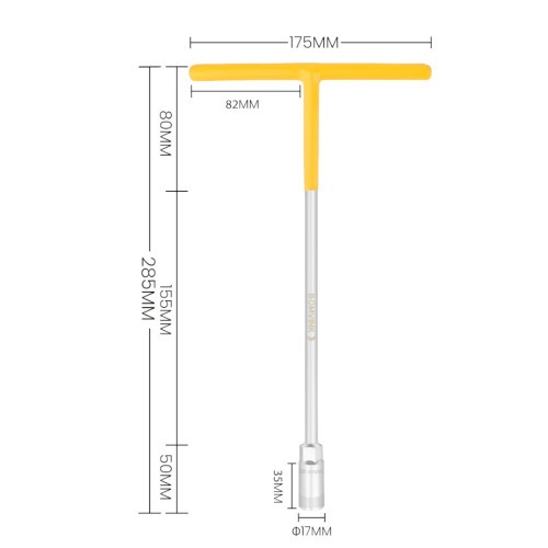 Chave canhão 12 mm cabo tipo T - BOM-1266 Chave canhão 12 mm cabo tipo T - BOM-1266