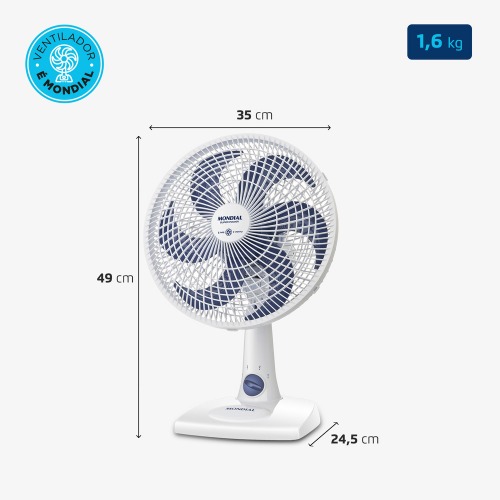 Ventilador de mesa 30 cm 6 p�s com 3 velocidades Super Power - VSP-30-W  220V