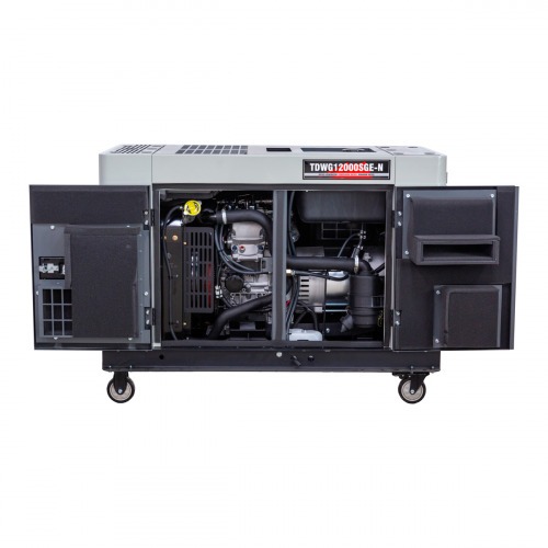 Gerador de energia 10 Kva a diesel cabinado partida elétrica monofásico - TDWG12000SGE-N 110V/220V Gerador de energia 10 Kva a diesel cabinado partida elétrica monofásico - TDWG12000SGE-N 110V/220V
