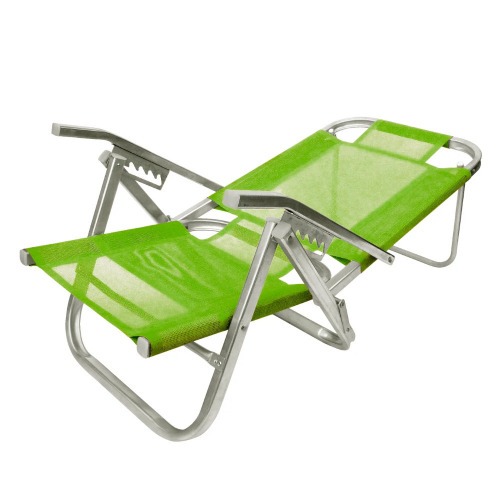 Cadeira de praia dobr�vel em 5 posi��es verde - Copacabana
