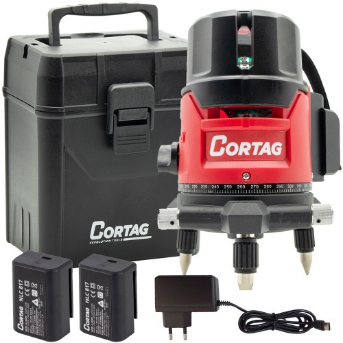 Nível a laser verde pendular giratório a bateria 5 linhas 15 m com maleta e 2 baterias - NLC 817 110V/220V Nível a laser verde pendular giratório a bateria 5 linhas 15 m com maleta e 2 baterias - NLC 817 110V/220V