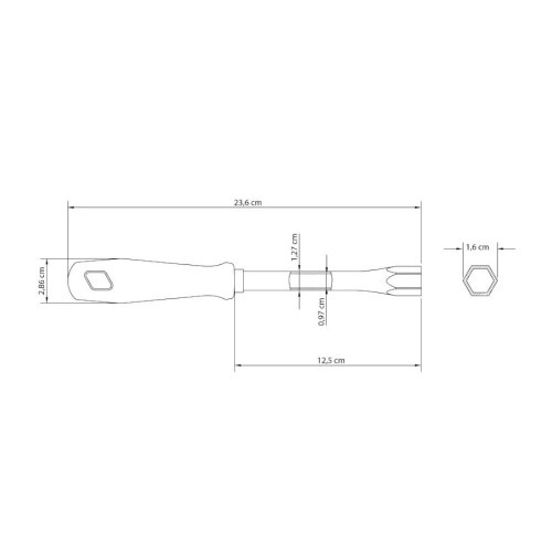 Chave canhão tubular 11 x 125 mm formato tubular - 41450011 Chave canhão tubular 11 x 125 mm formato tubular - 41450011