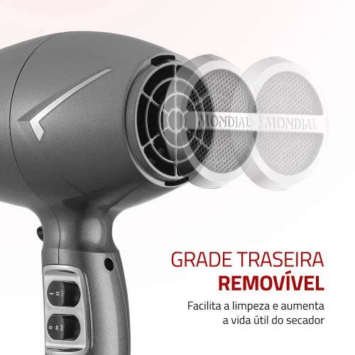 Secador de cabelo 2000 watts Tourmaline SPACE SHINE Grafite - SC-20  110V