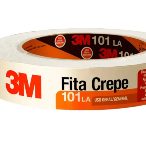 Fita crepe adesiva para uso geral 24 mm x 50 m - 101 LA Fita crepe adesiva para uso geral 24 mm x 50 m - 101 LA