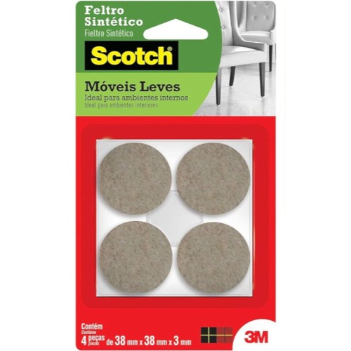 Feltro adesivo grande com 4 unidades