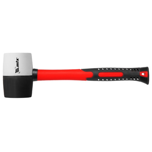 Martelo de borracha 450 g preto e branco cabo em fibra de vidro - 111719 Martelo de borracha 450 g preto e branco cabo em fibra de vidro - 111719